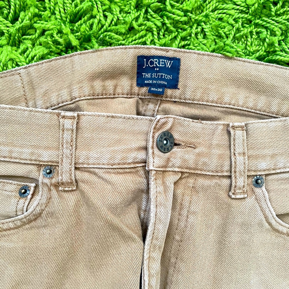 Jcrew Sutton tan jeans 30 x 30